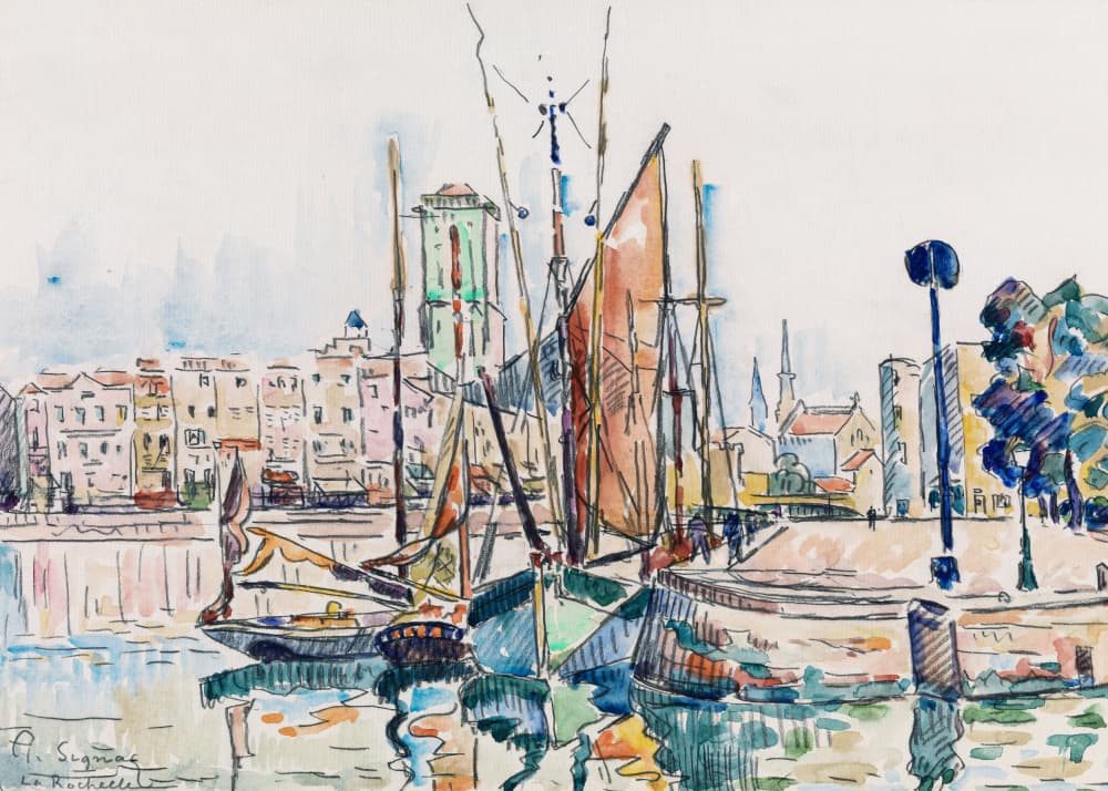 La Rochelle (1911) by Paul Signac — canvas wall art