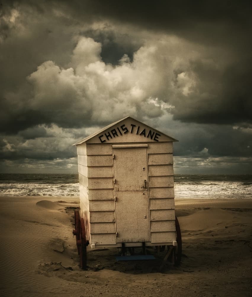 Stormy Beach Hut by Yvette Depaepe — canvas wall art