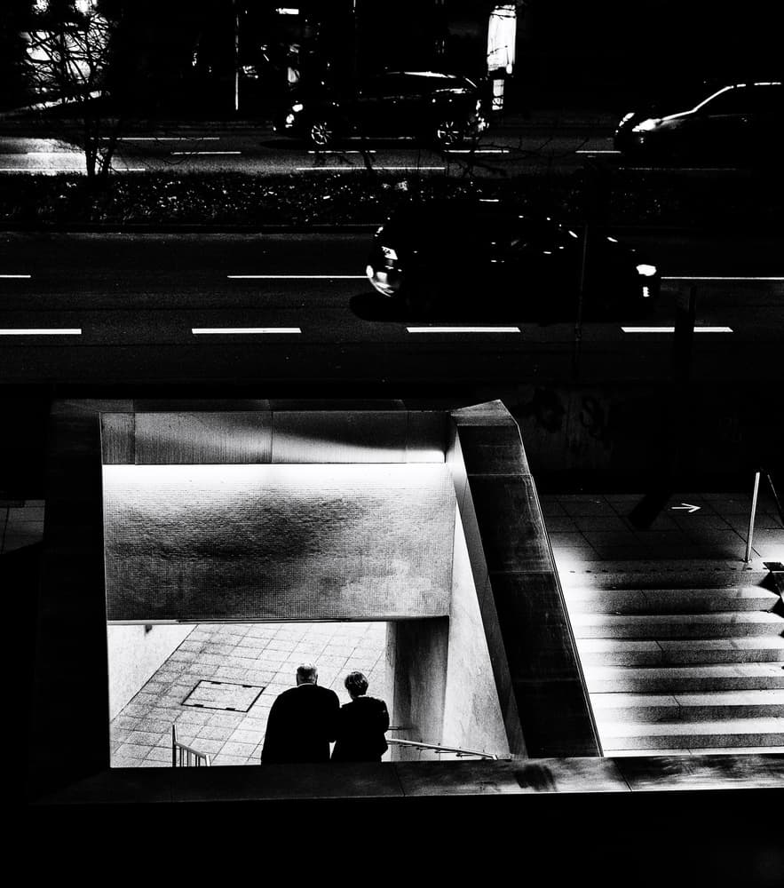 Couple's Night Descent by Jürgen Hartlieb — canvas wall art