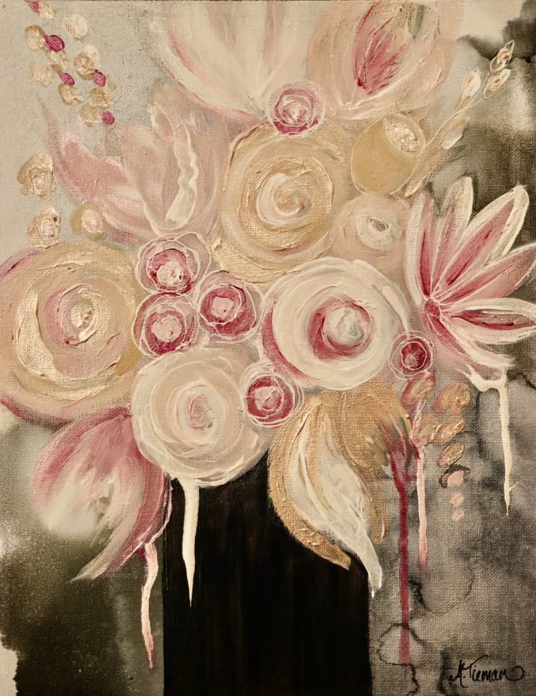 Soft Abstract Bouquet by Amy Tieman — canvas wall art