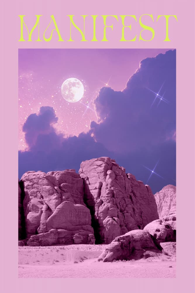 Mystical Manifest Desert Night by Talitha McQueen — canvas wall art