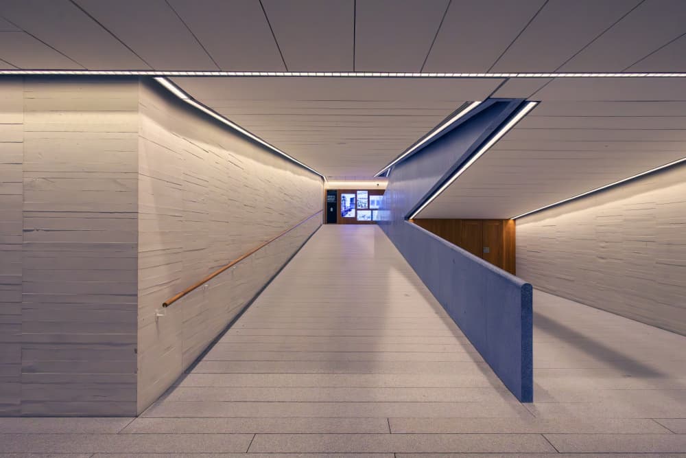 Sleek Architectural Passage by Rafael L. Bardají — canvas wall art