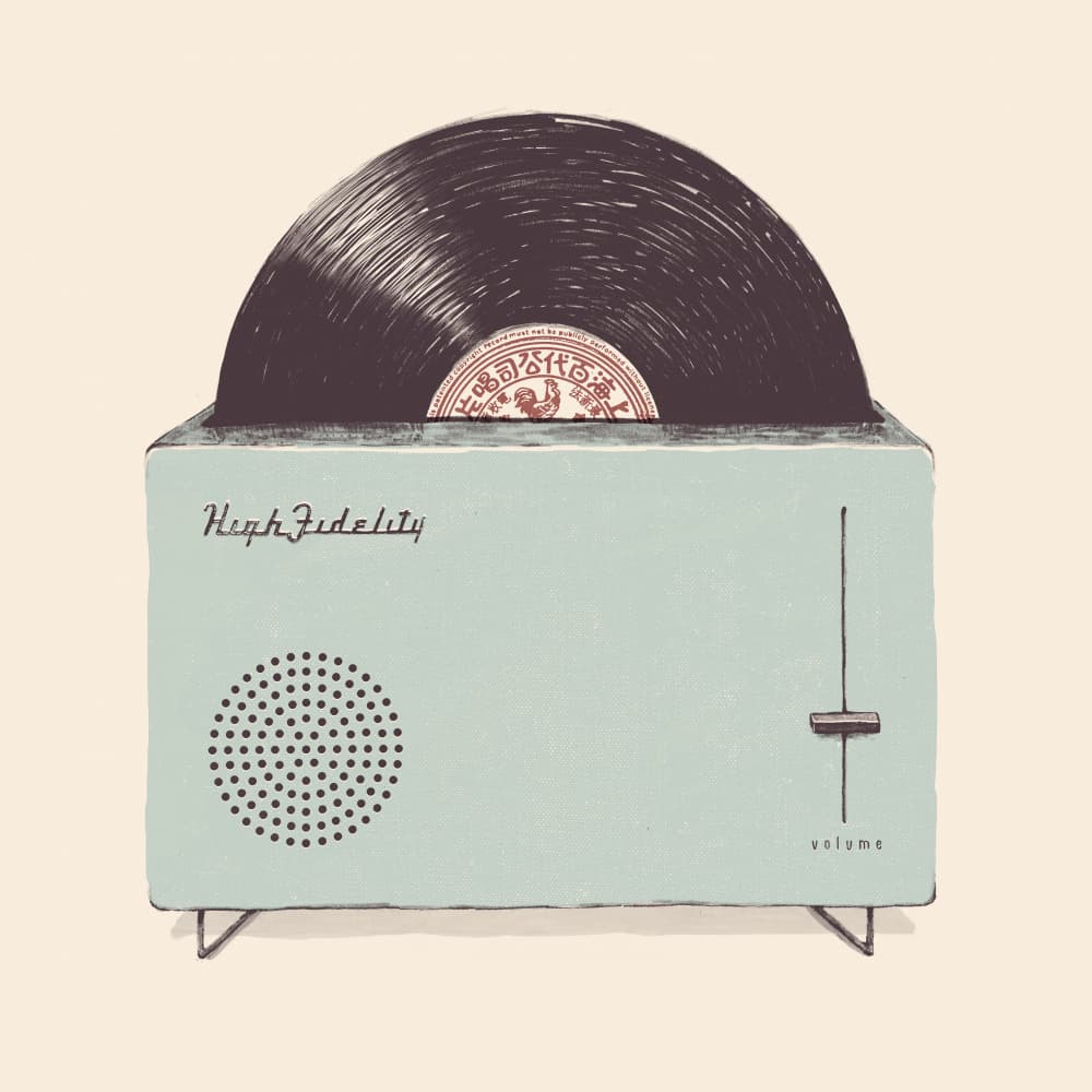 Retro Record Toaster by Florent Bodart — canvas wall art