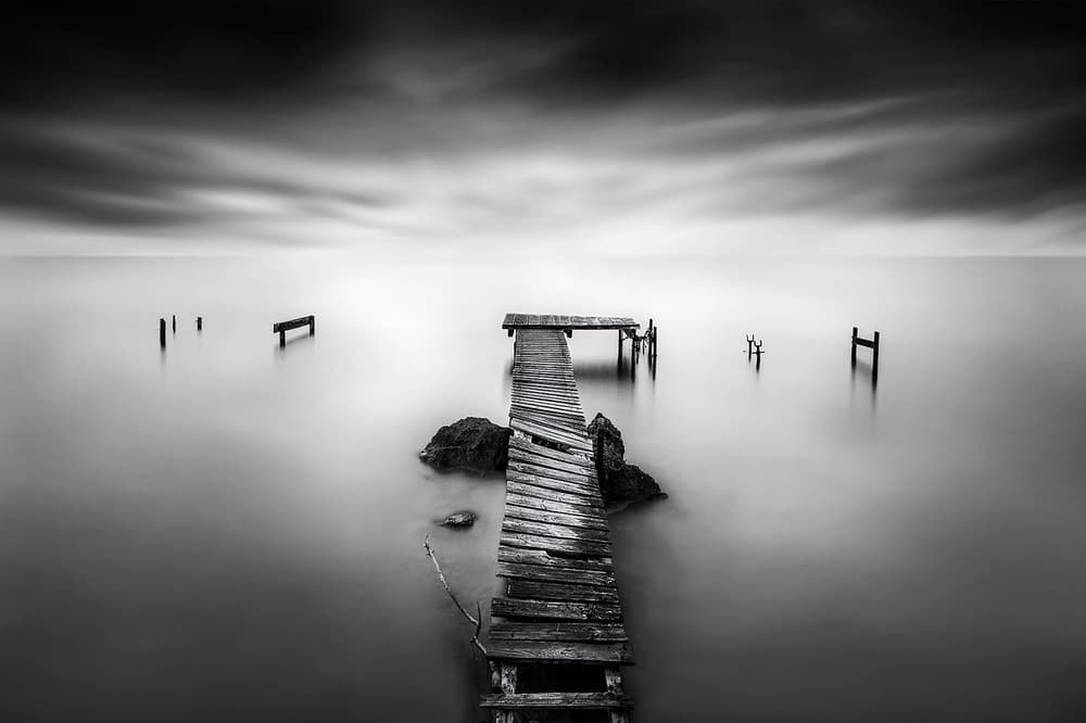 Abandoned Wooden Pier by George Digalakis — canvas wall art