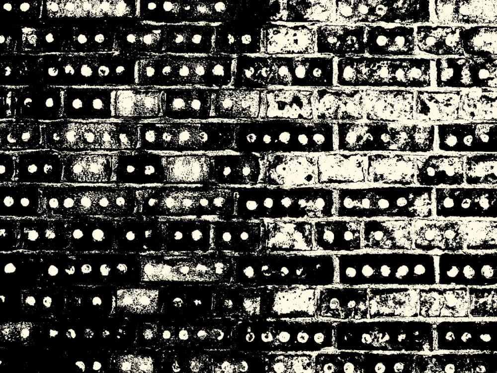 Gritty Brick Wall Pattern by Petr Strnad — canvas wall art