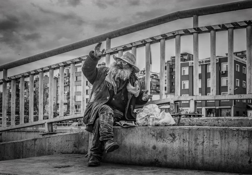 Street Life Portrait by Ömer Ates Kızıltug — canvas wall art
