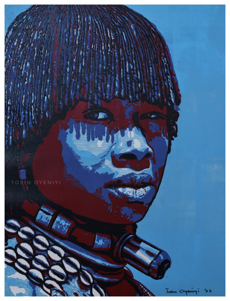 Vibrant African Portrait by Tosin Oyeniyi — canvas wall art