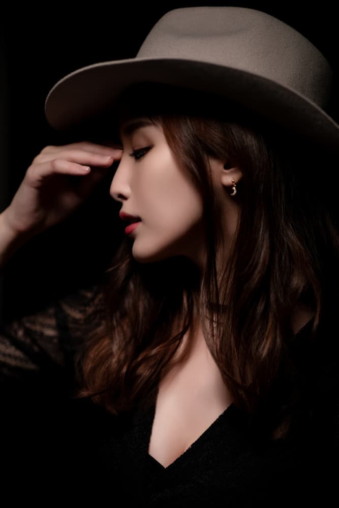 Elegant Woman In Hat by boss — canvas wall art