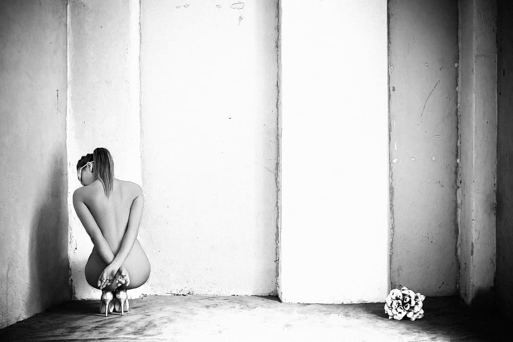 Vulnerable Woman Solitude by Ruslan Bolgov — canvas wall art