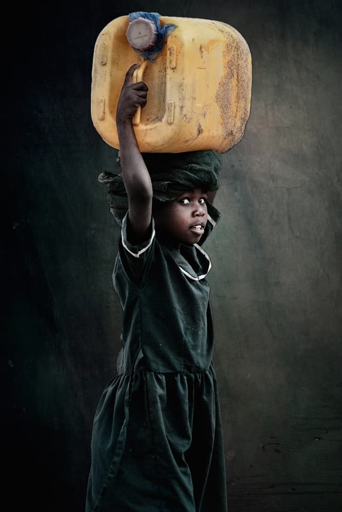 Young Water Carrier by Antonio Grambone — canvas wall art