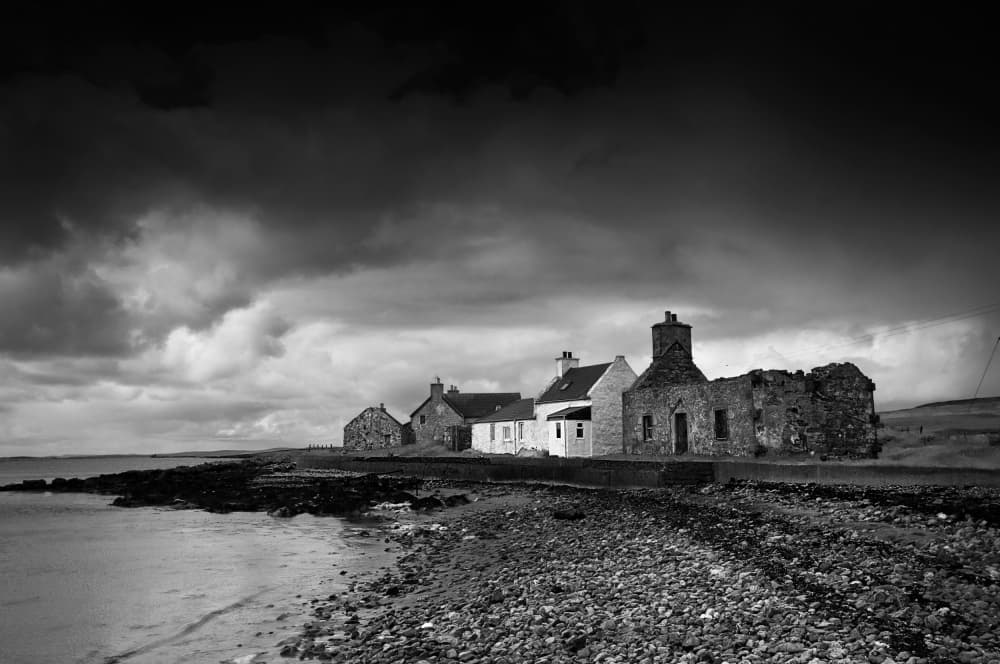 Dramatic Coastal Ruins by Erik Engström — canvas wall art