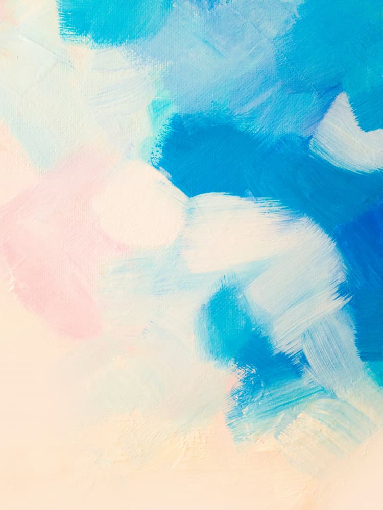 Calm Blue Brushstrokes by Ejaaz Haniff — canvas wall art
