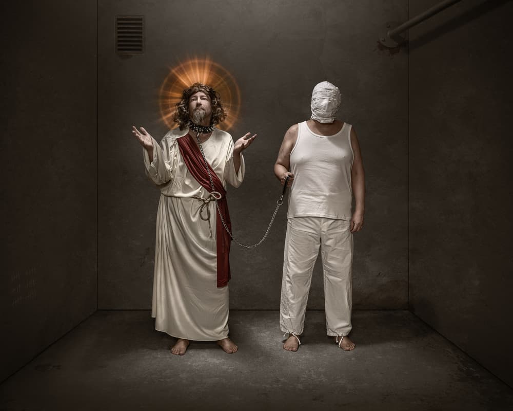 Jesus And His Captive by Petri Damstén — canvas wall art