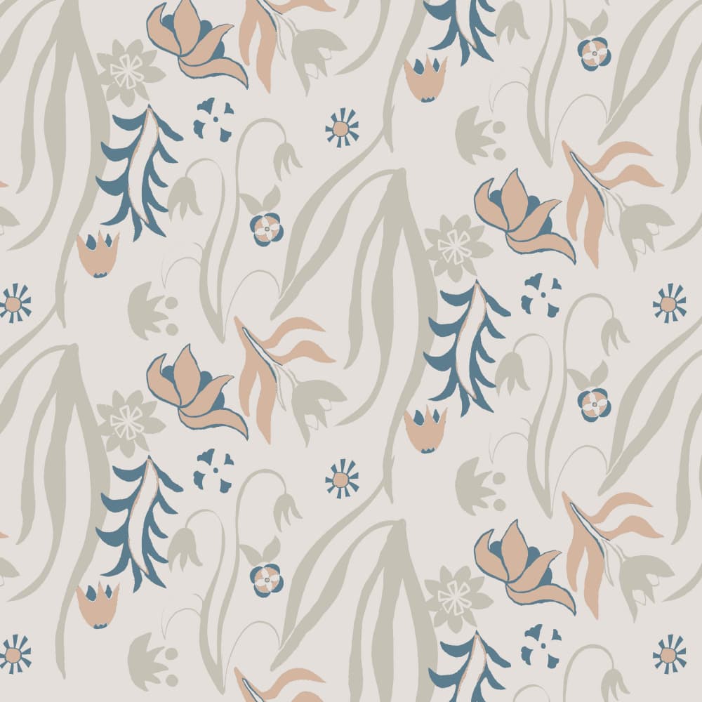 Soft Botanical Pattern by Gemma Bardot — canvas wall art