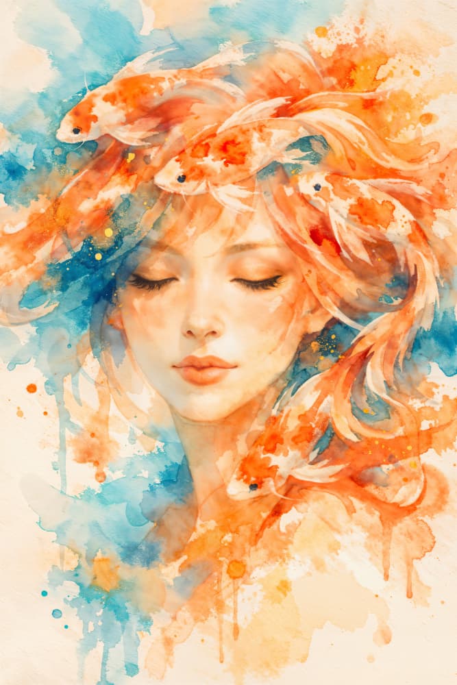 Goldfish Dream by Natalie Bruns — canvas wall art