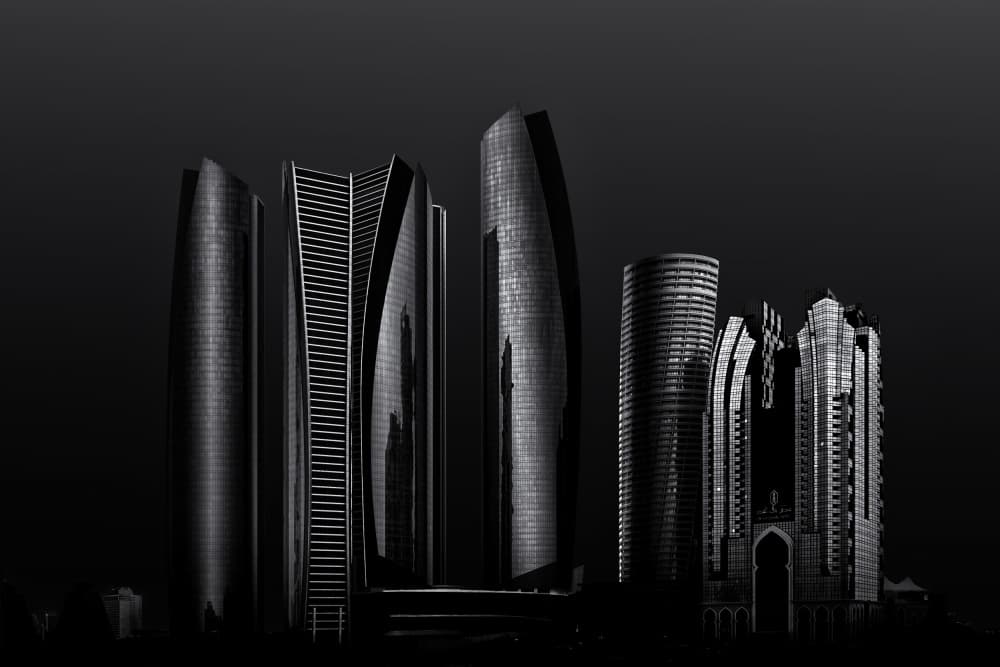Sleek Urban Towers by Rolf Endermann — canvas wall art