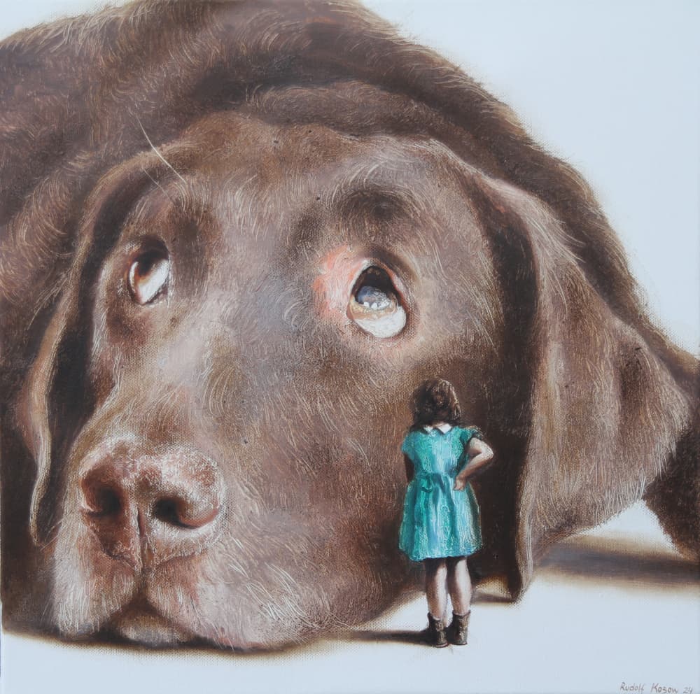 Childhood Dream Dog by Rudolf Kosow — canvas wall art