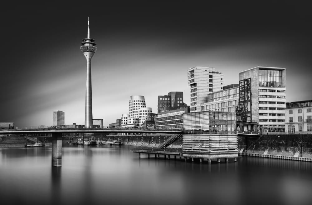 Modern City Twilight by Antoni Figueras — canvas wall art