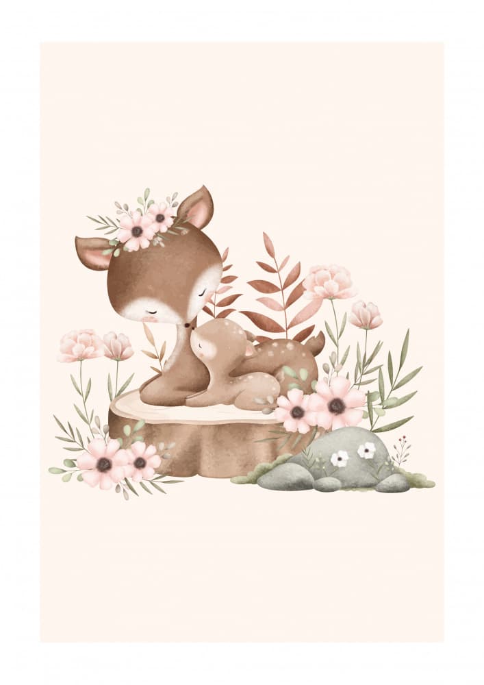 Sweet Deer Family by Saskia Michele — canvas wall art