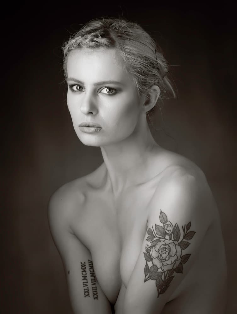 Intense Blonde Portrait by Catchlight Studio — canvas wall art