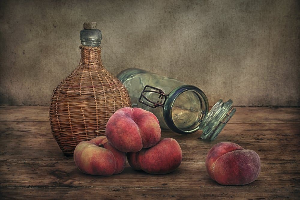 Rustic Peaches Still Life by Christian MARCEL — canvas wall art