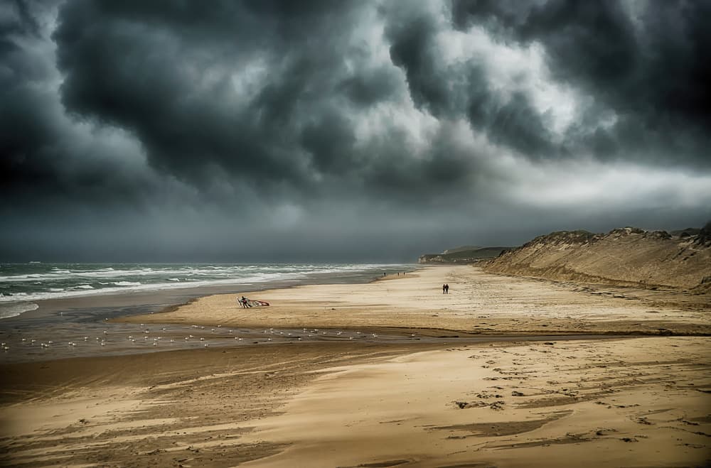 Stormy Beach Landscape by Stéphane Pecqueux — canvas wall art