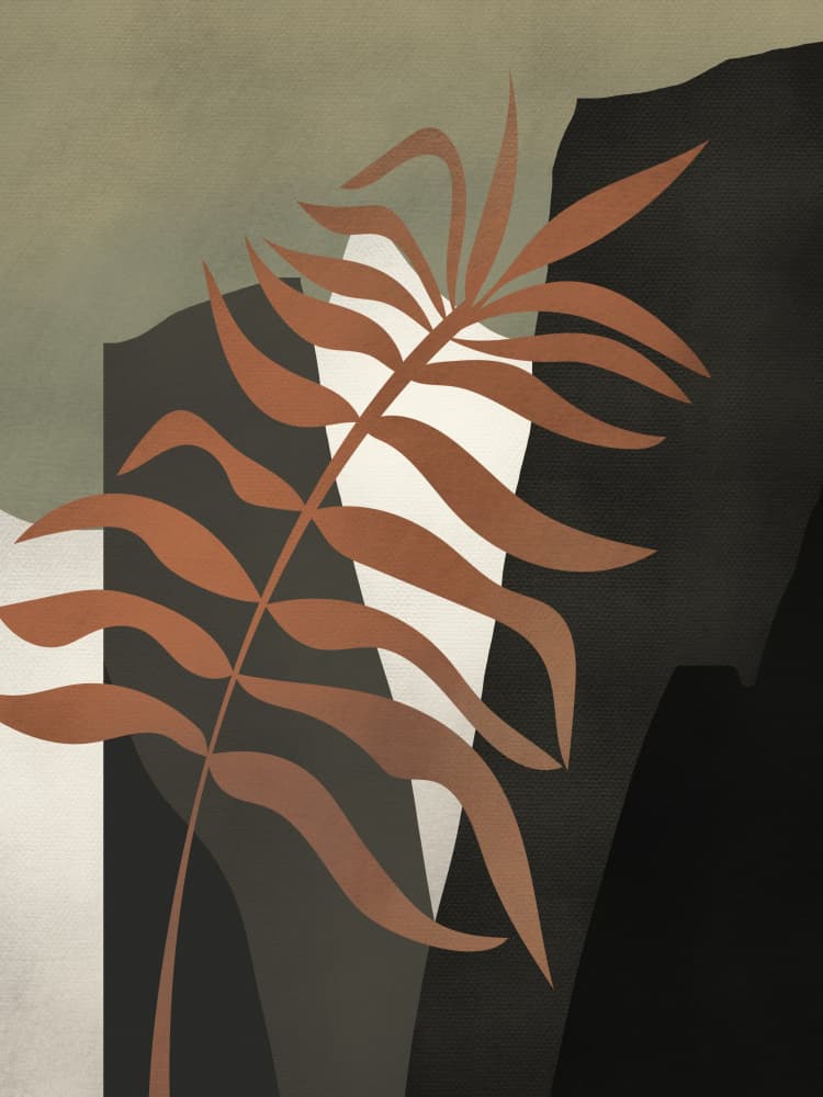 Earthy Fern Abstract by Little Dean — canvas wall art