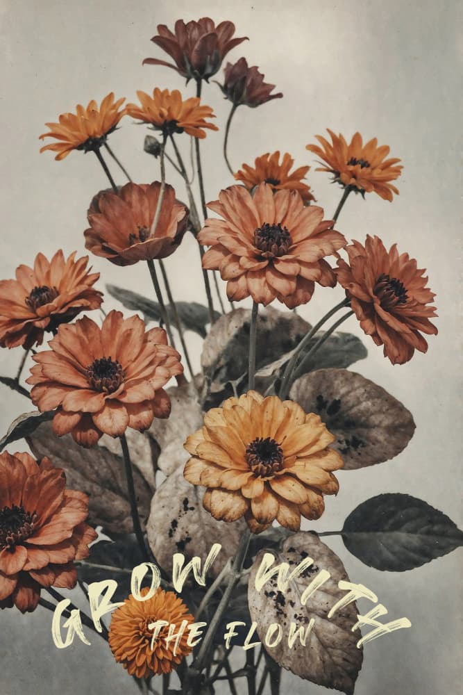 Grow With The Flow Floral by The Art Concept — canvas wall art