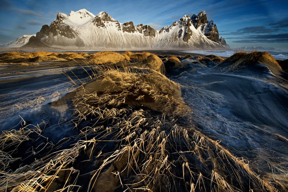 Snowy Peak Coastal Dunes by Trevor Cole — canvas wall art