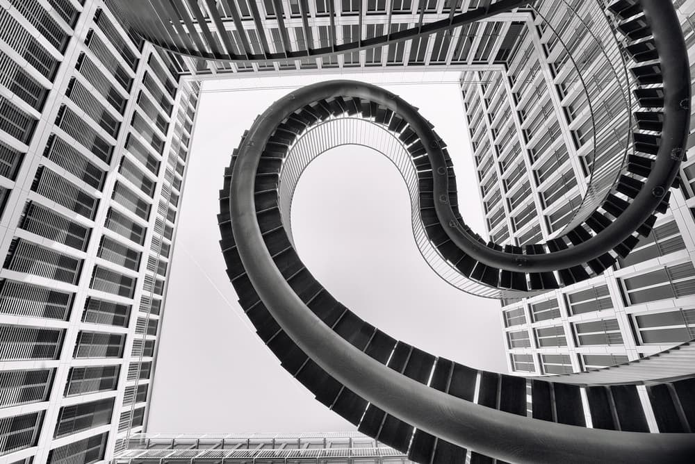 Infinite Spiral Staircase by swapnil deshpande — canvas wall art