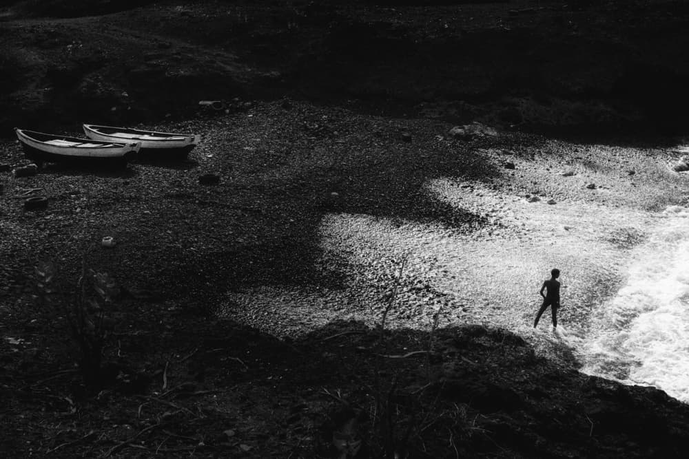 Dark Beach Solitude by Laura Mexia — canvas wall art
