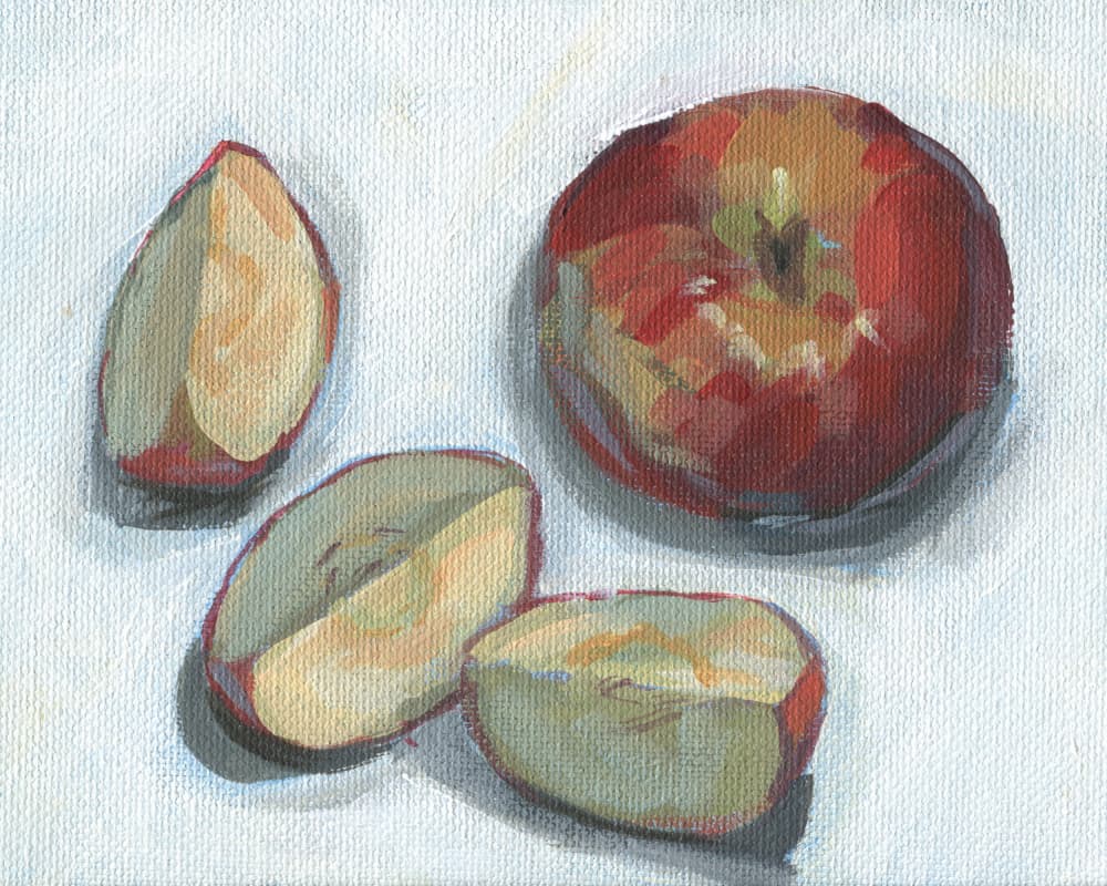 Fresh Cut Apples by Carrie Arnold — canvas wall art