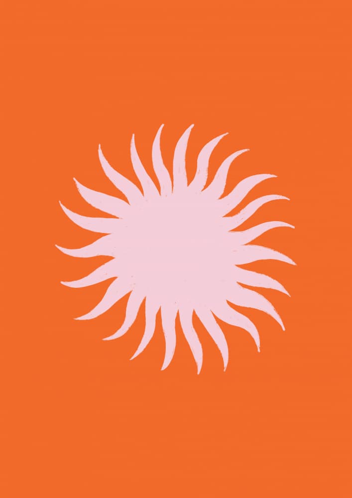 Radiant Orange Sun by Ivy Green Illustrations — canvas wall art