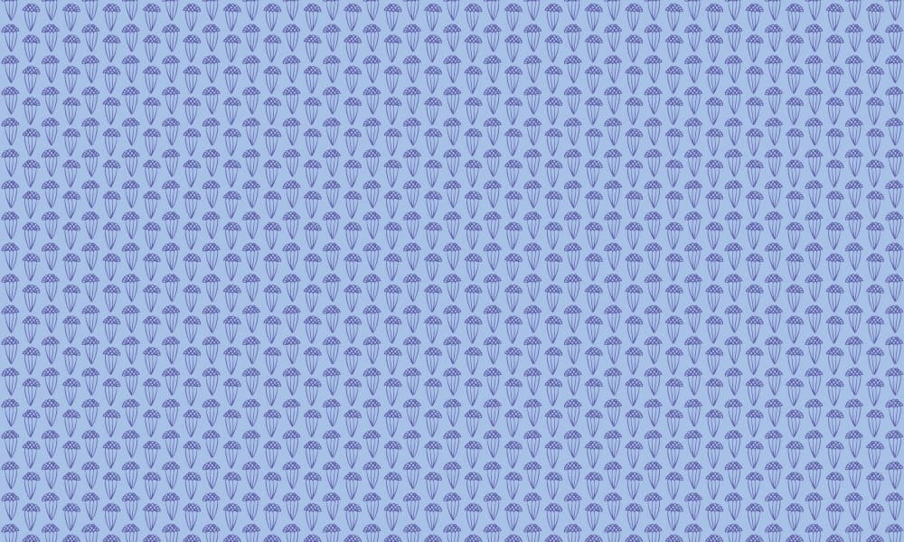 Blue Jellyfish Pattern by Yvonne Gustafsson — canvas wall art