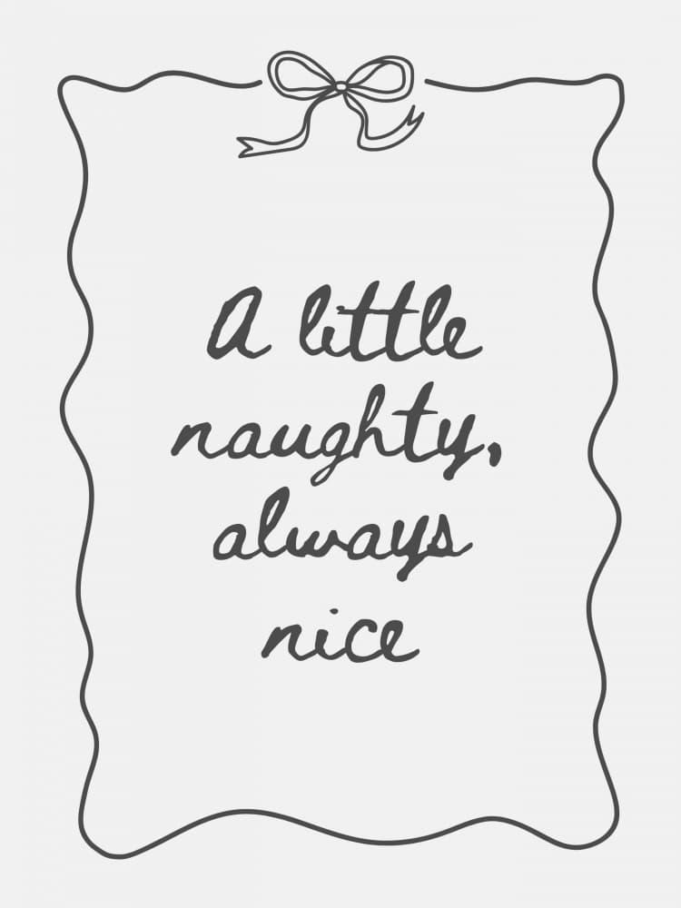 Playful Naughty Nice by Jolly and Dash — canvas wall art