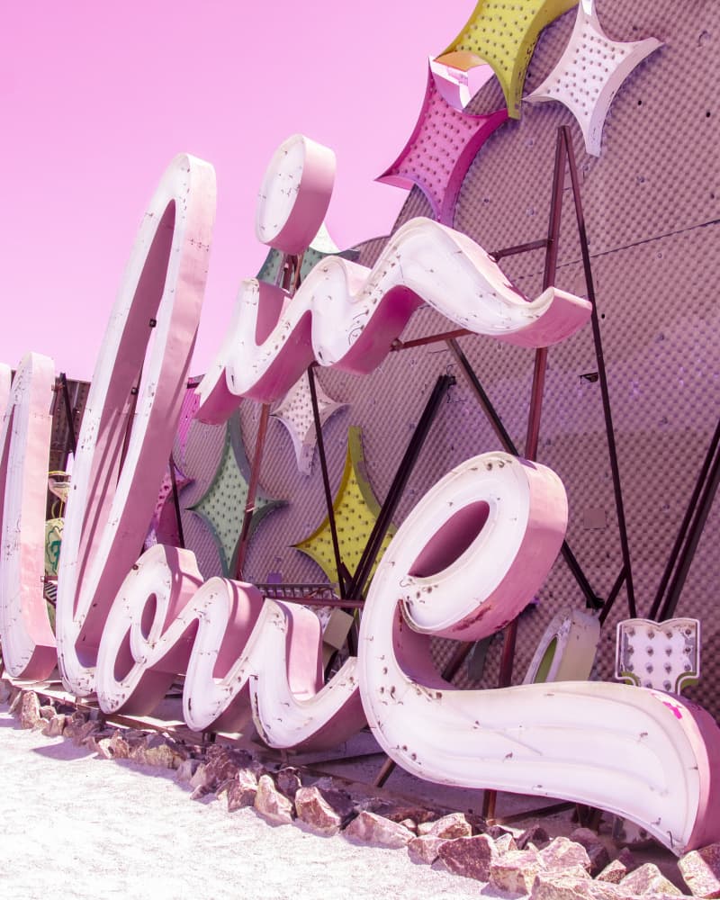 In Love Vintage Neon Sign in Pink by Tom Windeknecht — canvas wall art