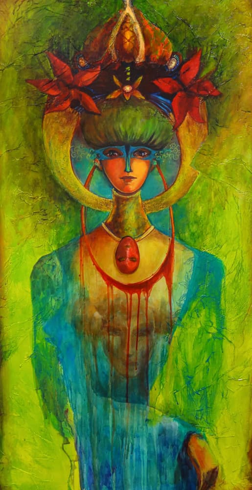 Mystic Goddess Portrait by Dora Krincy — canvas wall art