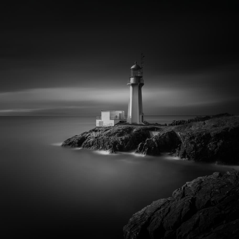 Moody Coastal Beacon by Tony Xu — canvas wall art