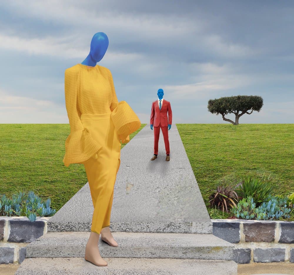Surreal Figures Walk by Peter Hammer — canvas wall art