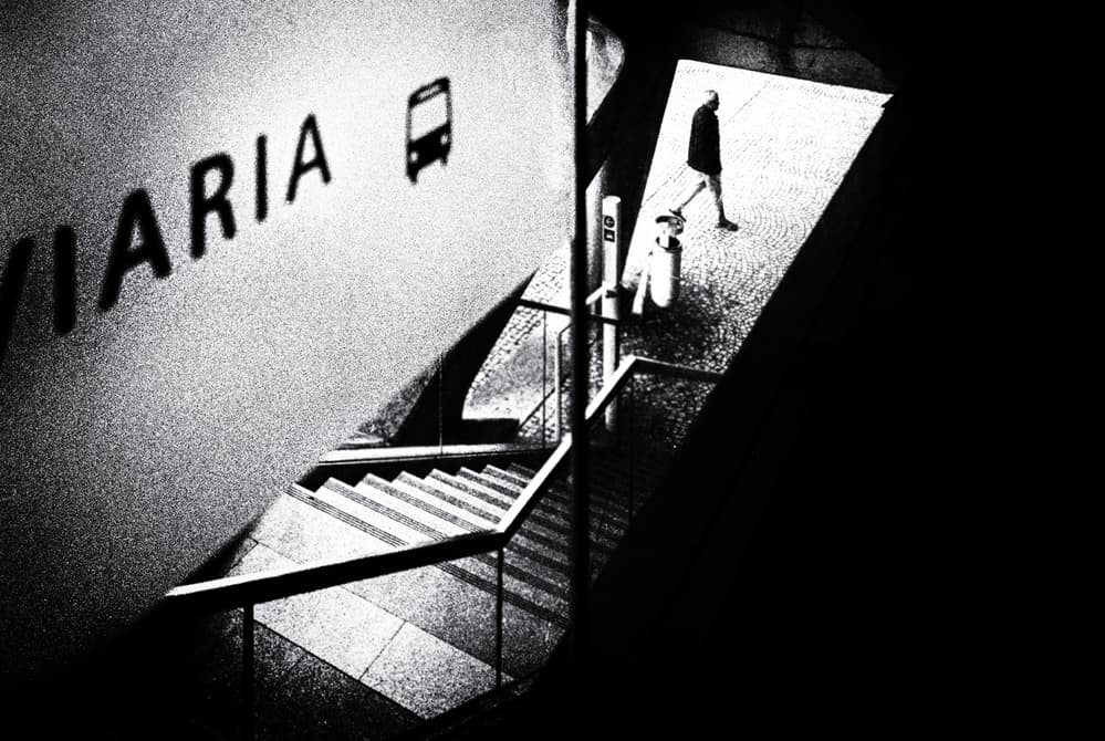 Urban Man Descending by Rui Correia — canvas wall art