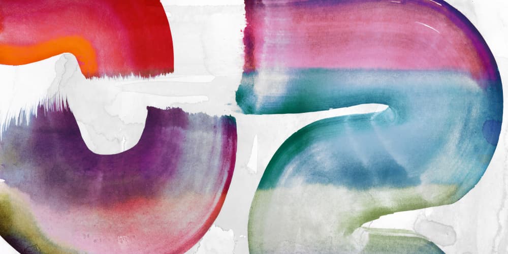 Vibrant Fluid Shapes by Edward Selkirk — canvas wall art
