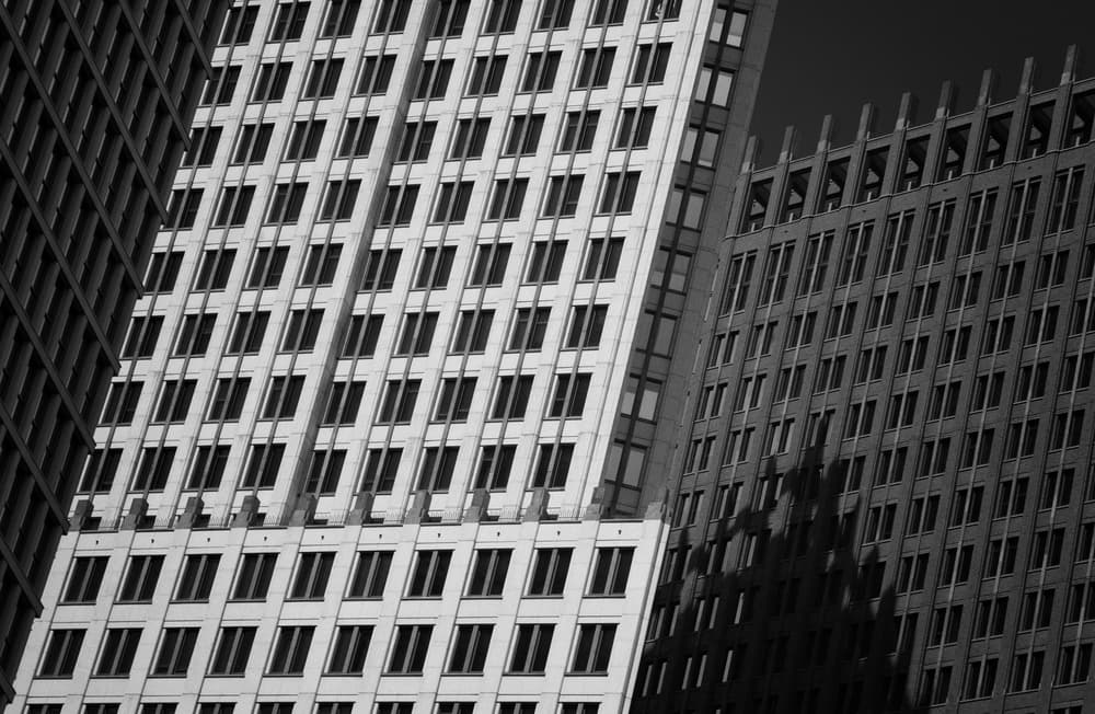 Geometric Urban Facades by Jeroen van de Wiel — canvas wall art