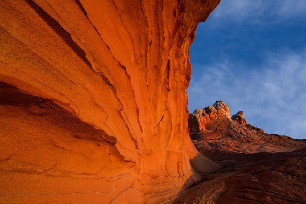 Sunlit Sandstone Formation by John Fan — canvas wall art