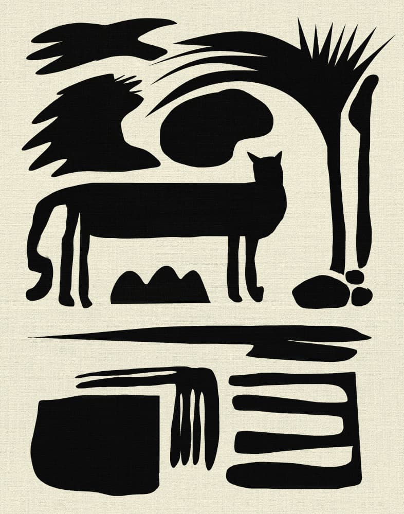 Minimalist Black Cat by Josie George — canvas wall art