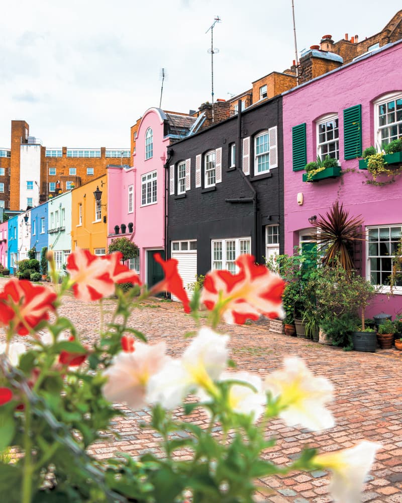 Colorful Mews Street by Gabor Estefan — canvas wall art