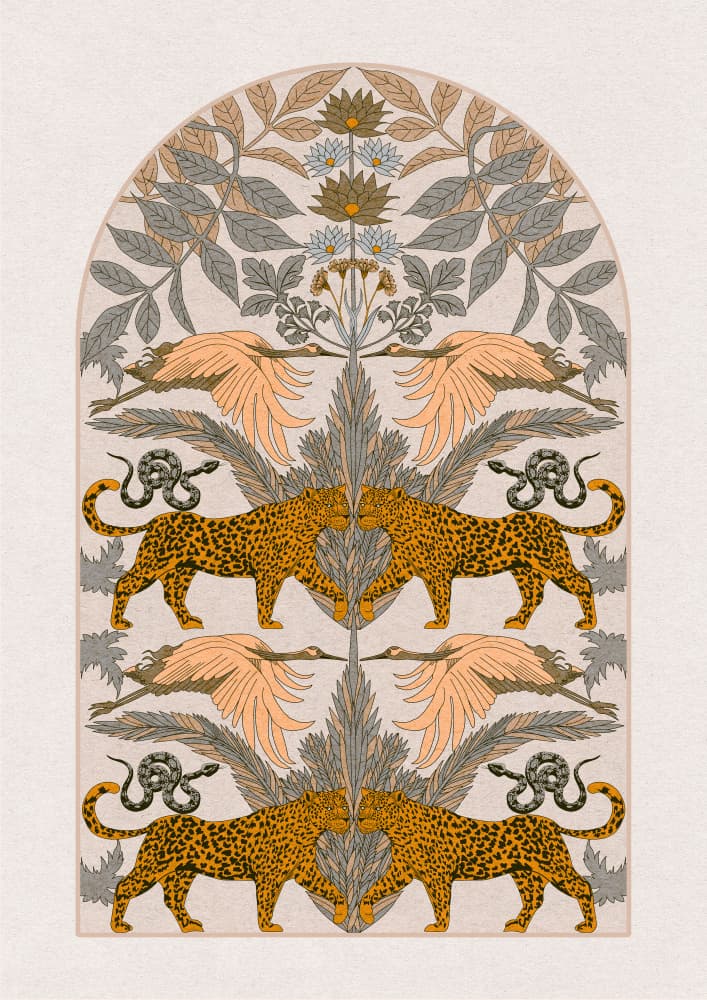 Exotic Leopard Symmetries by OMG Kitty — canvas wall art