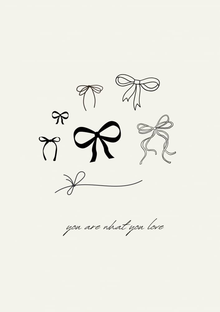 Delicate Ribbon Bows by ART of living — canvas wall art