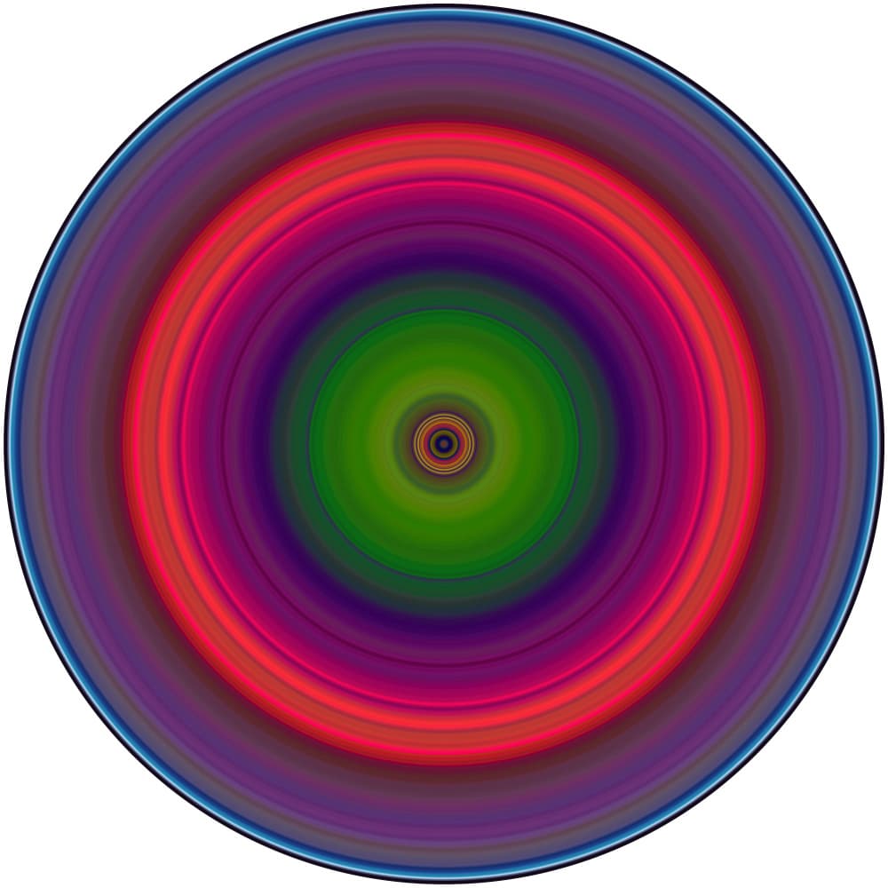 Vibrant Concentric Circles by PASLIER Morgan — canvas wall art