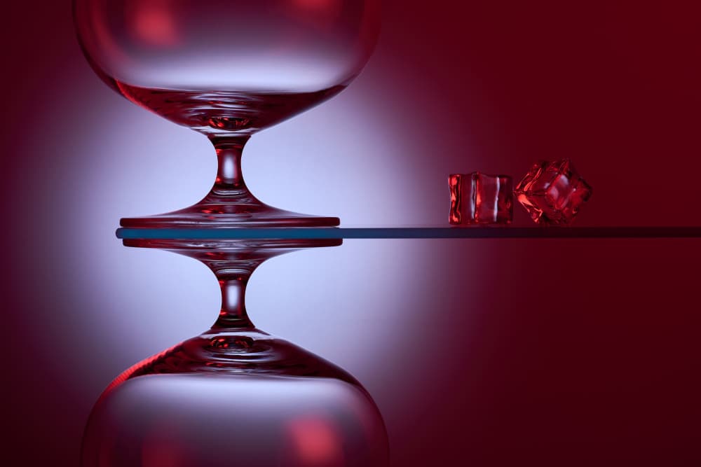 Reflected Wine Glasses by Drazen Sokac — canvas wall art