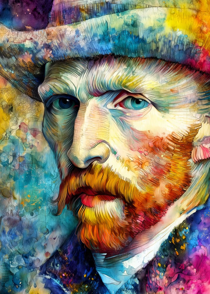 Vincent portrait by Justyna Jaszke — canvas wall art